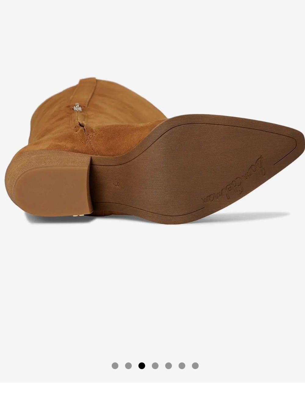 San Edelman Wyatt Tall Suede Block Heel Boots - Brown - Picture 5 of 9